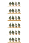 J-Line kerstboom in pot - polyethyleen - donkergroen/naturel