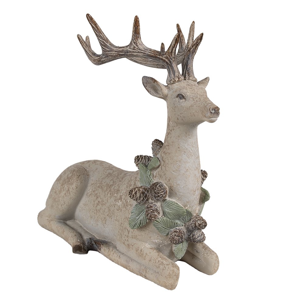 Decoratie Beeld Hert 31x16x29 cm Bruin Kunststof