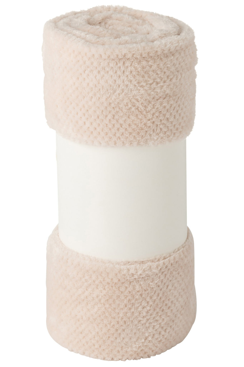 J-Line deken Snuggle - polyester - lichtroze
