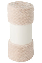 J-Line deken Snuggle - polyester - lichtroze