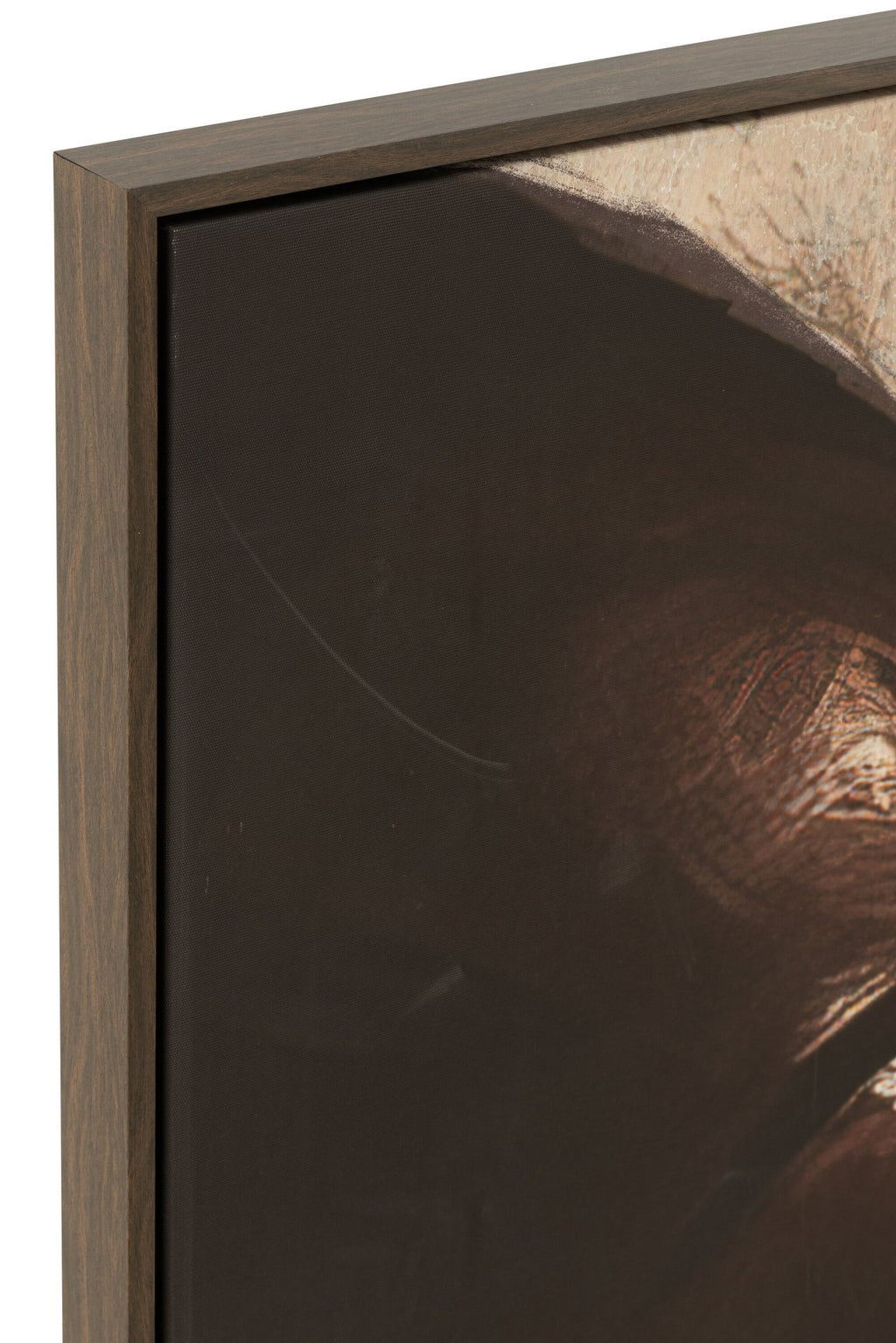 J-Line wanddecoratie Rechthoek Gaya - canvas - taupe/donkerbruin
