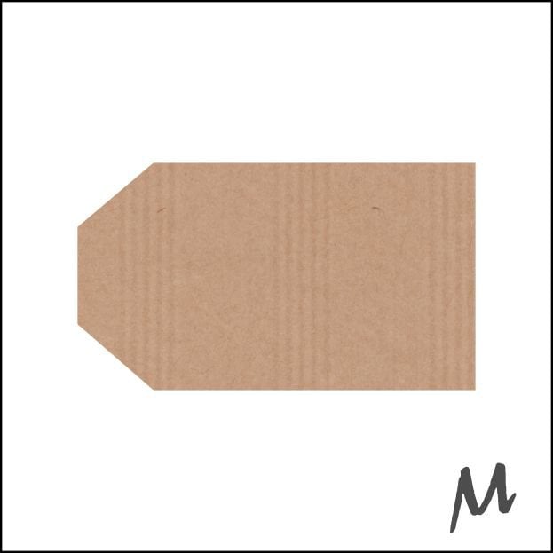 Blanco etiketten - kraftetiket - rol van 500