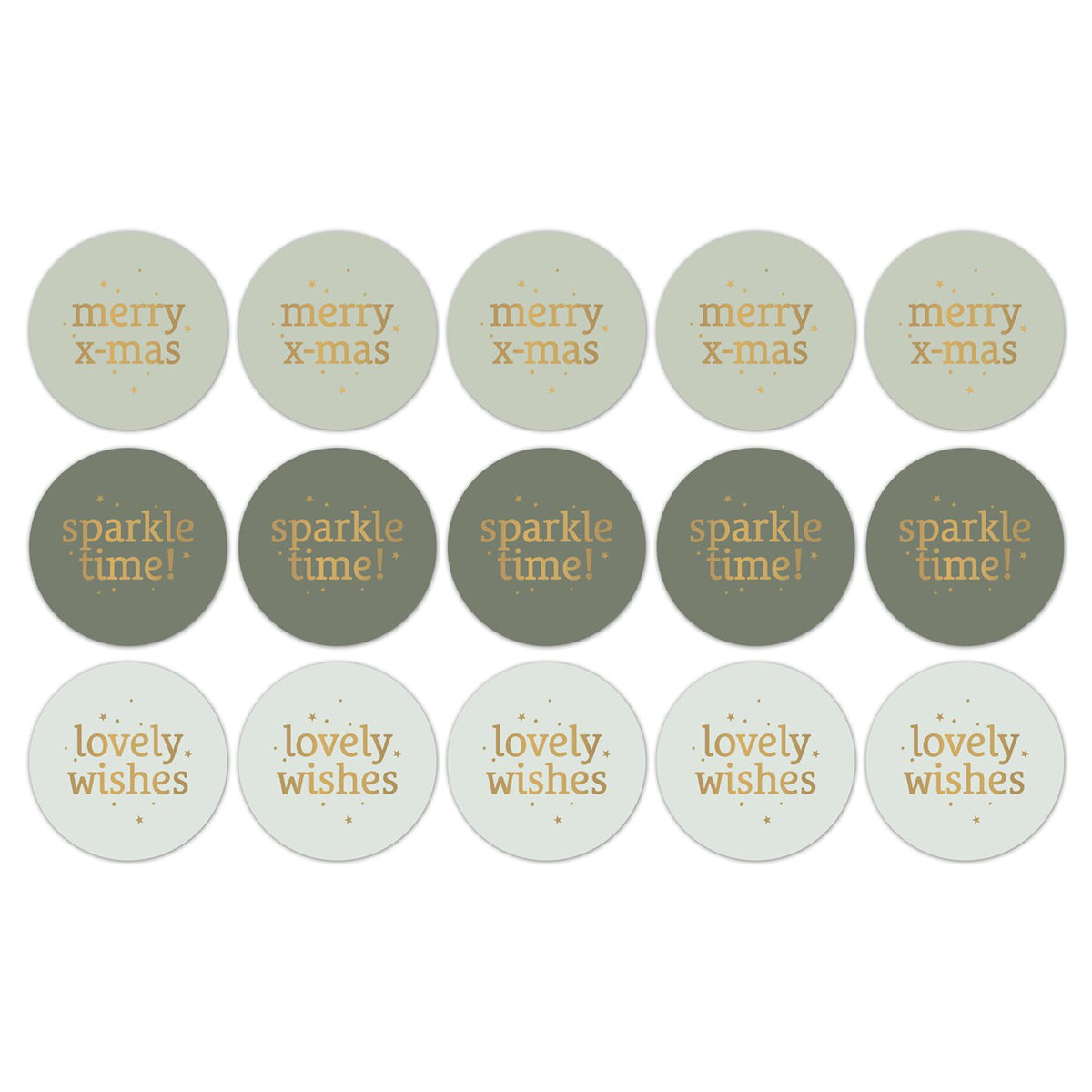 Xmas Text Mix '25 cadeaustickers op rol - 500 stuks