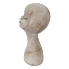 Buste meisje 12x11x24 cm beige steen