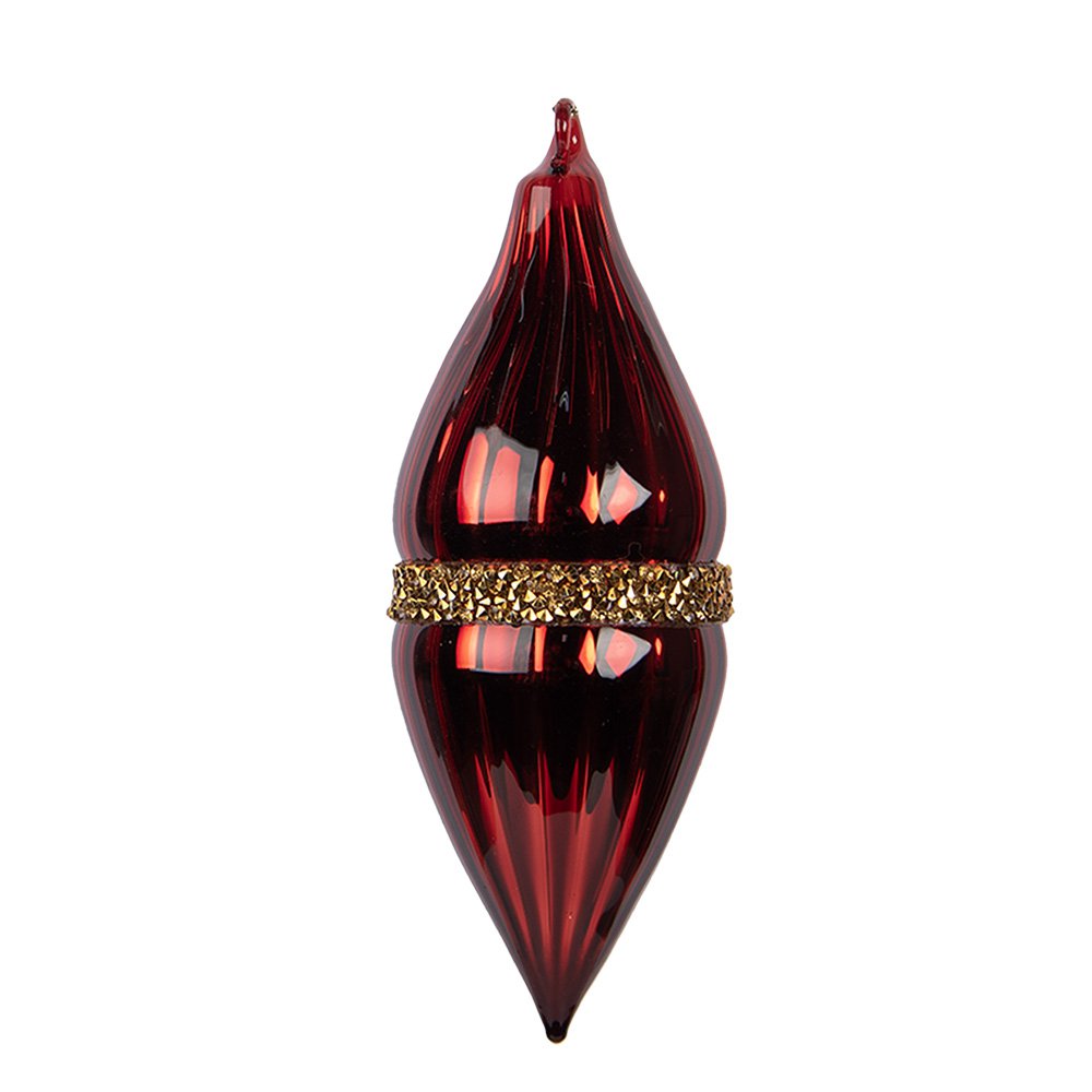 Kerstbal Ø 6x17 cm Rood Glas