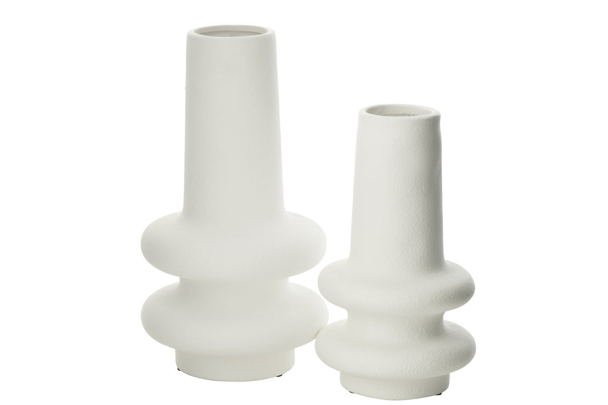 J -Line Vase Lyra - Cherry - White - smal - 32 cm hoog