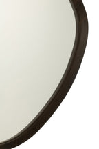 J-Line spiegel Abstract - glas - donkerbruin - large - Ø 79 cm