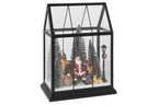 J-Line Ledkerstman met dieren - glas/synthetisch - multikleur - medium