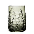 Cilinder met boommotief groen h22 d16cm