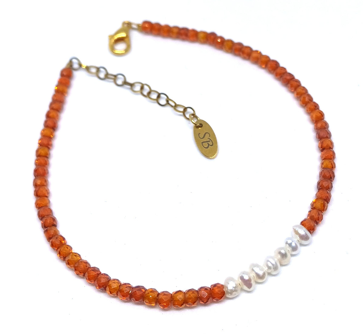 Zirkonia armband met zoetwaterparels