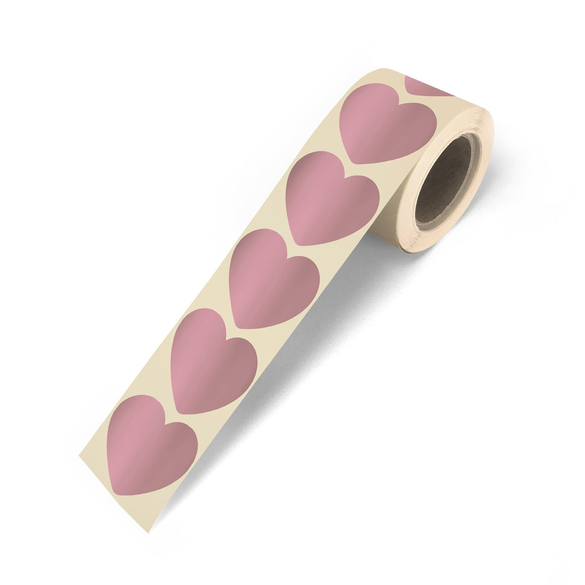 Rosegolden Hearts - Cadeaustickers op rol - 500 stuks