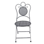 Bistroset Bistrotafel Bistrostoel 3-delig Ø 60x71 / 50x40x93 cm Grijs Metaal
