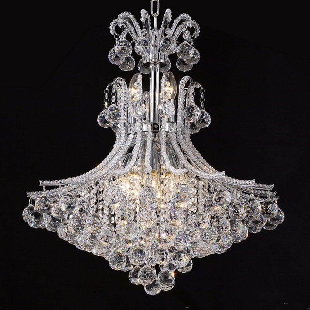 Kroonluchter Ø 62x63 cm Transparant IJzer Hanglamp