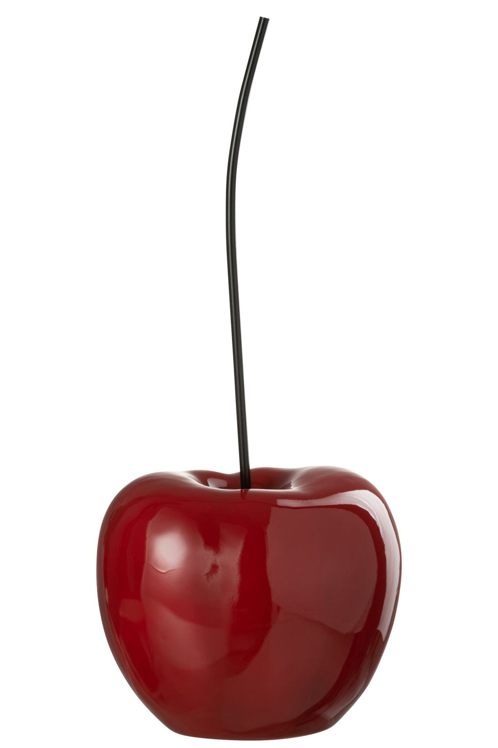 J-Line decoratie Kers - polyresin - blinkend rood - large