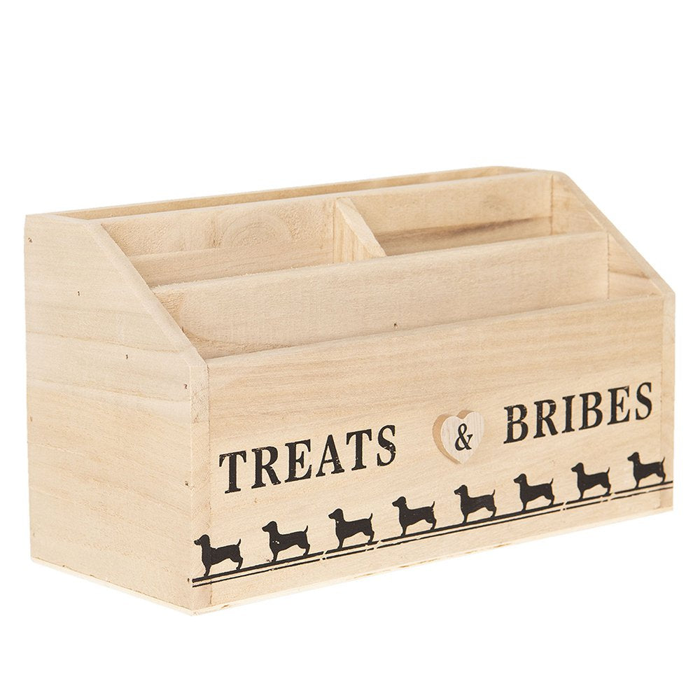 Tijdschriftenhouder Bruin, Hout 28x12x15 cm