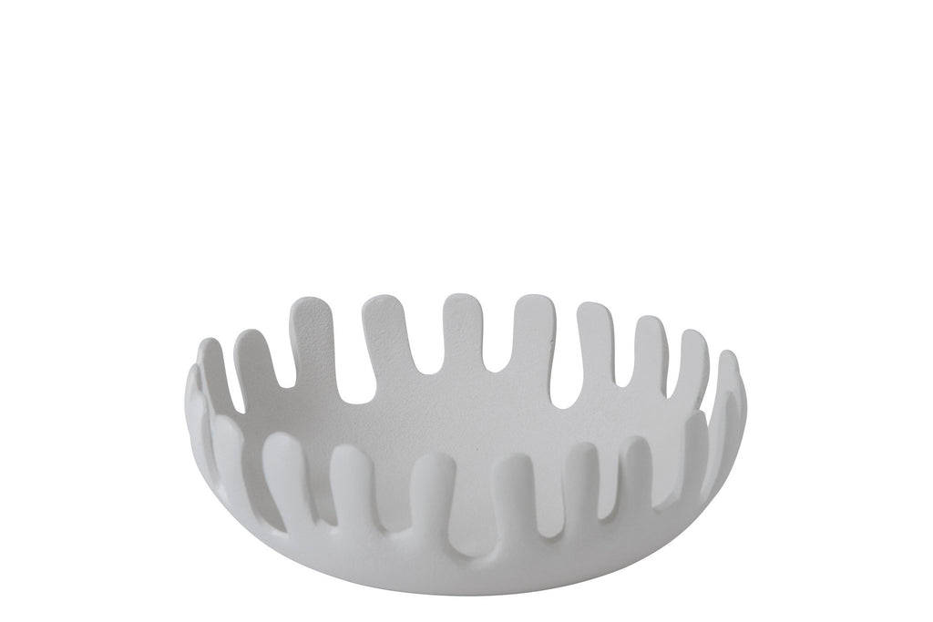 J-Line decoratieve schaal - aluminium - wit
