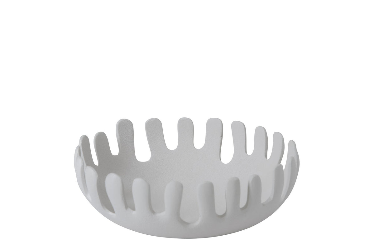 J-Line decoratieve schaal - aluminium - wit