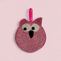 Luna-Leena Uil cadeauhanger - fuchsia melange - biologisch katoen - hand gehaakt in Nepal