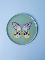 Butterfly Bloom metalen wandborden - Set van 3