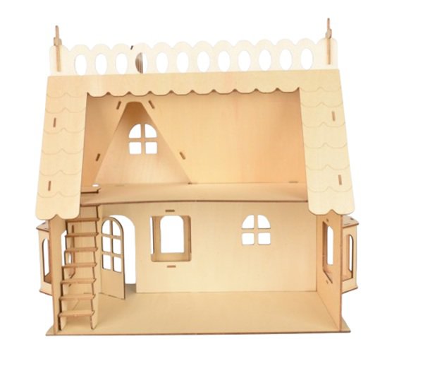 Bouwpakket Poppenhuis 'Huis met Dakkapel' 1:12
