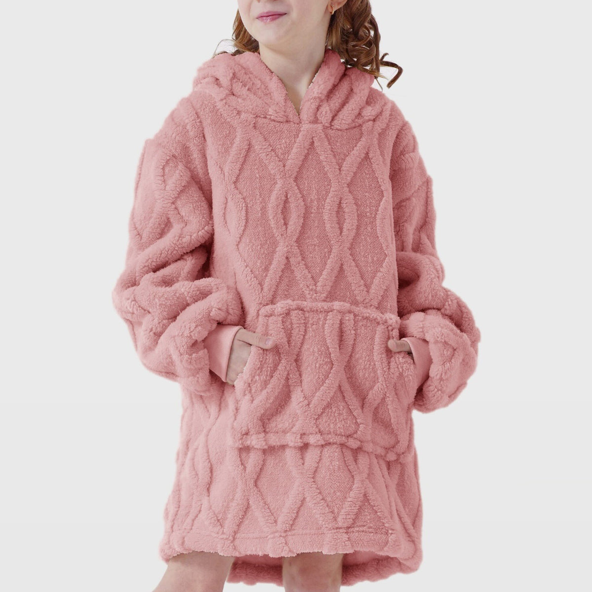 Textino Rosetta - Hoodie 50x70 cm - Hoodiedeken - Kids - Rose Tan - Roze
