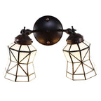 Wandlamp Tiffany 30x23x23 cm Wit Bruin Glas Muurlamp