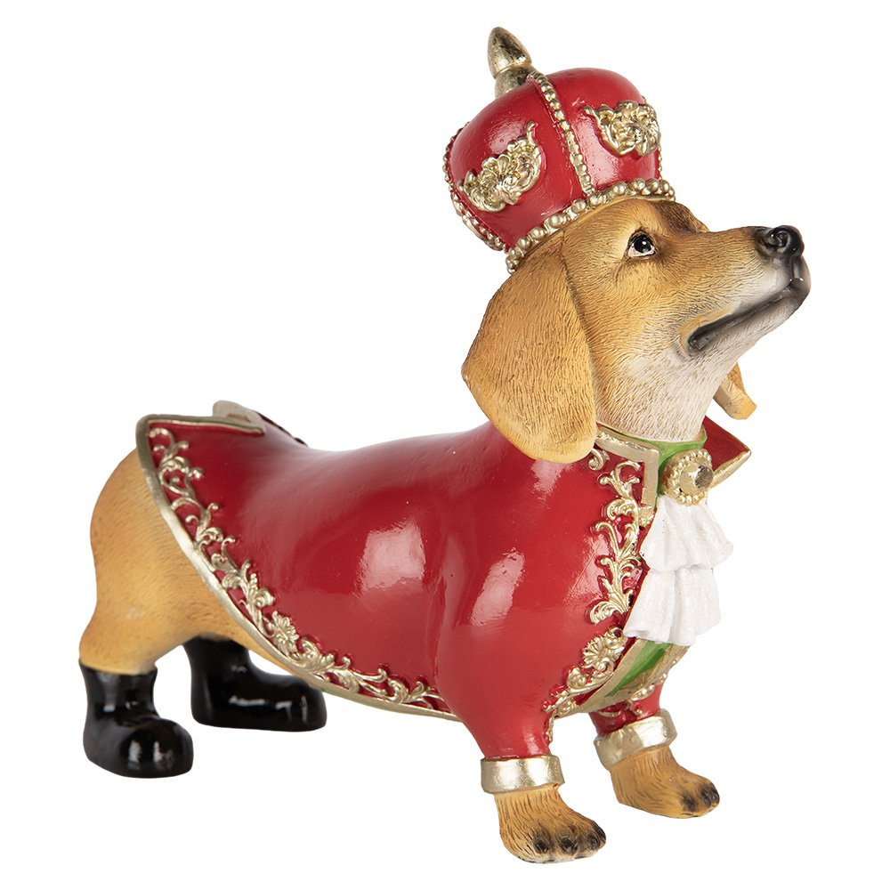 Kerstdecoratie Beeld Hond 22x10x19 cm Bruin Kunststof
