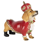 Kerstdecoratie Beeld Hond 22x10x19 cm Bruin Kunststof