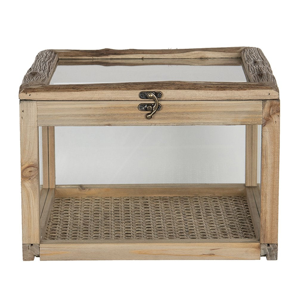 Opbergkist 30x30x21 cm Bruin Hout Speelgoedkist