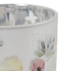 Theelichthouder Border bloemen vlinder large 18cm