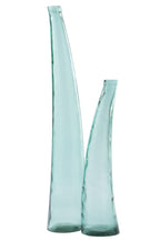 J-Line vloervaas - glas - azuurblauw - L