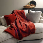 Dutch Decor Zinzi - Plaid 140x180 cm - Imitatiebont look - Unikleur - Merlot - Rood