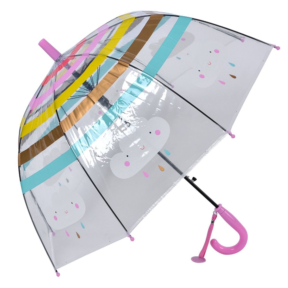 Kinderparaplu Ø 65x65 cm Roze Kunststof Wolken Paraplu Kids