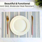 Eettafelplacemats – Geweven PVC-vinyl – Set van 4 – Antislip