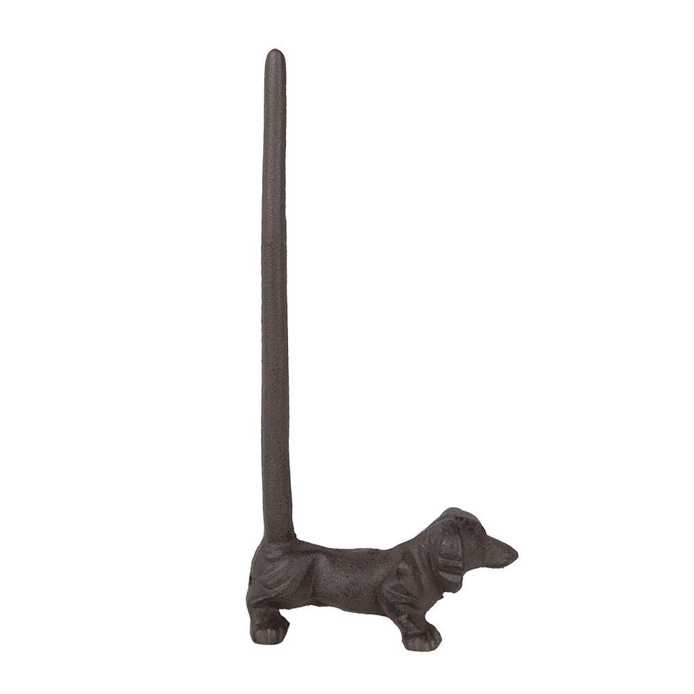 Keukenrolhouder Hond 14x8x30 cm Bruin Metaal