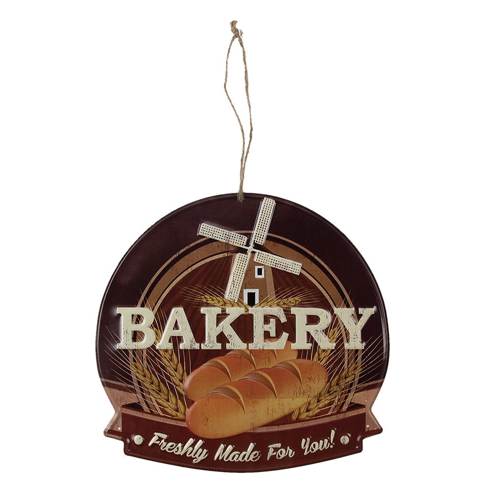Tekstbord 38x40 cm Bruin IJzer Wandbord
