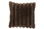 J-Line kussen Corduroy - polyester - chocolade - large