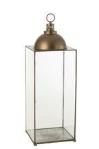 J-Line lantaarn Hagrid - glas/ijzer - brons - large