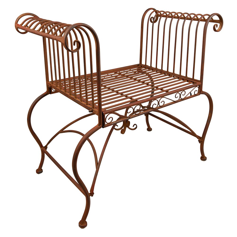 Tuinstoel 76x41x71 cm Bruin IJzer Terrasstoel
