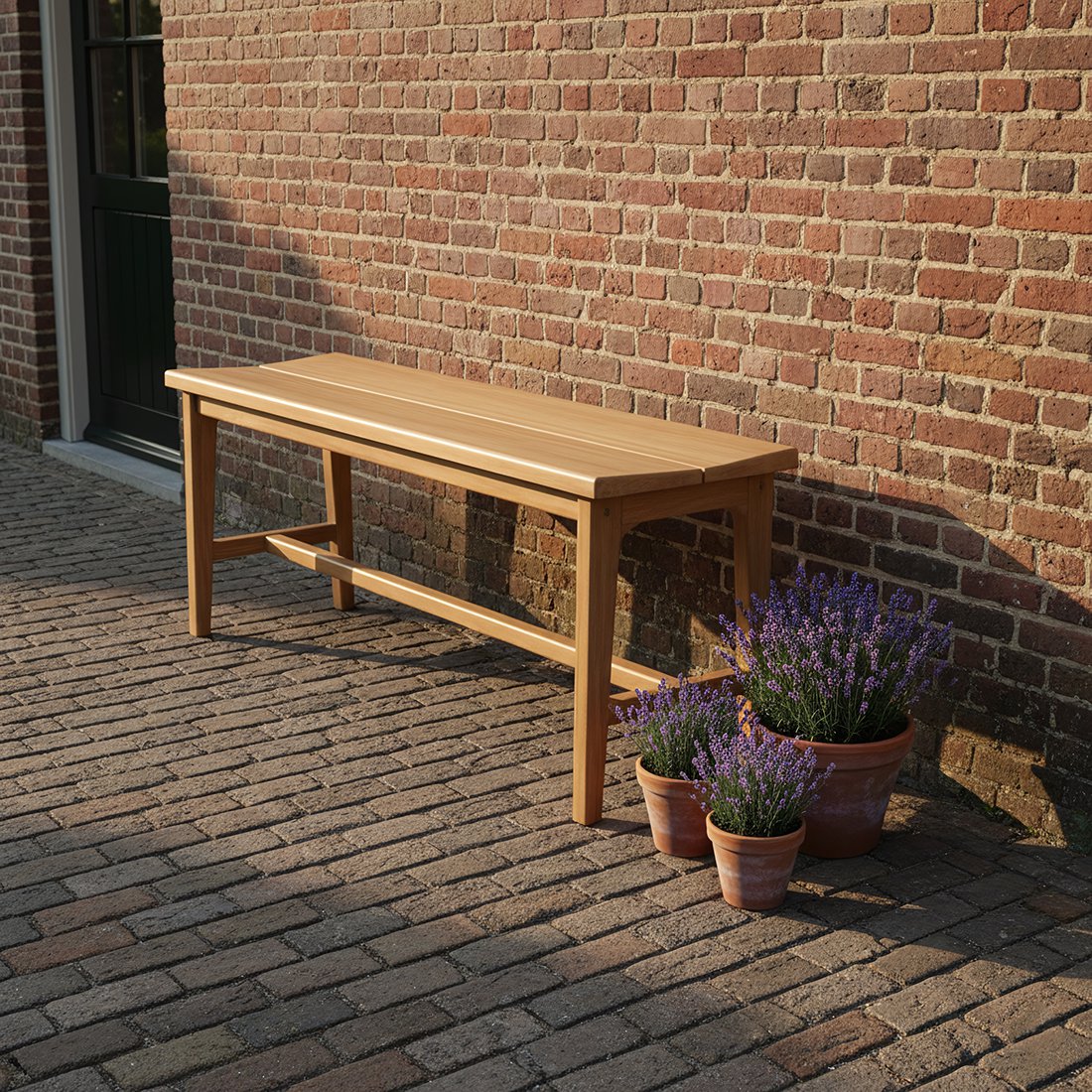 Teakhouten bankje - 120 cm