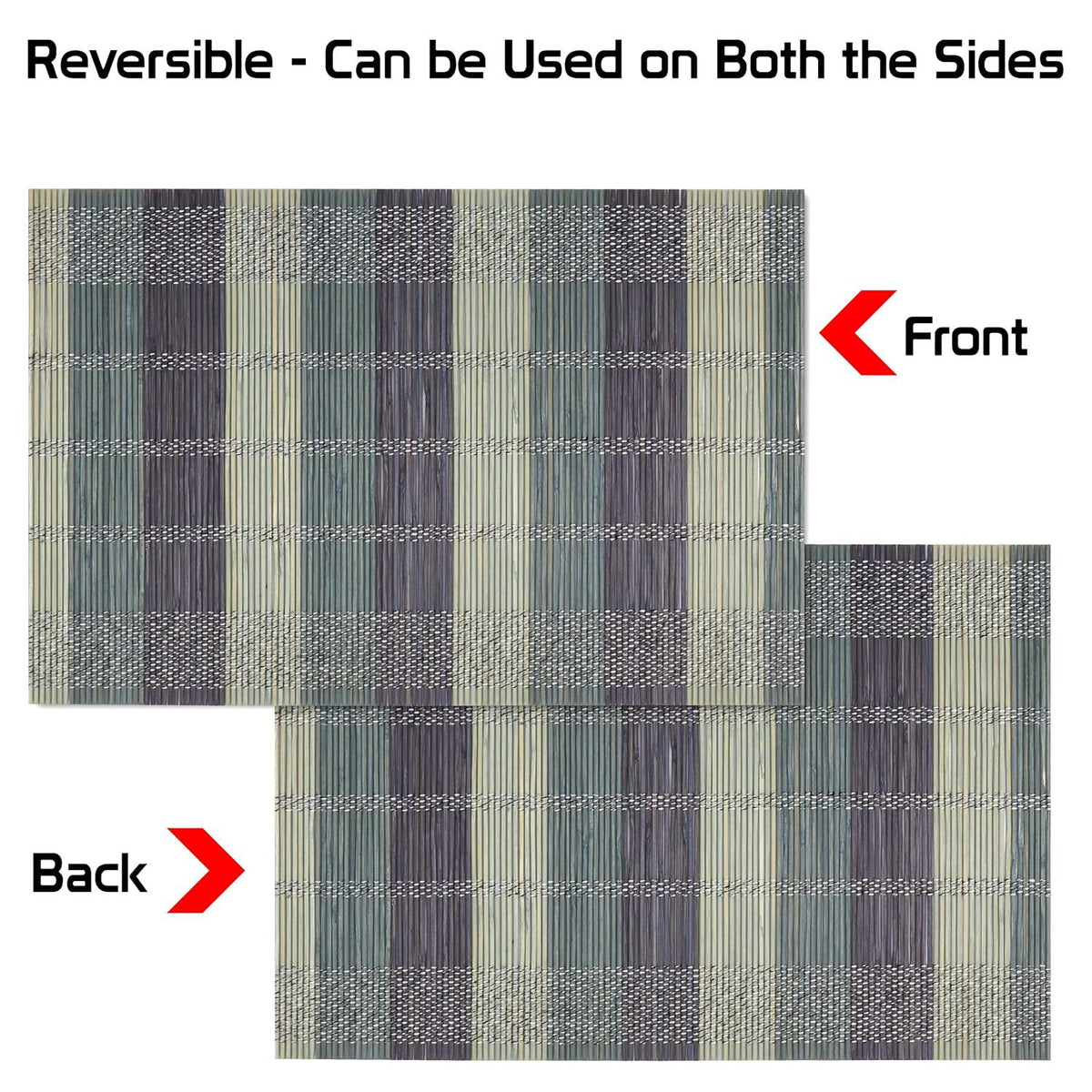 Eetplacemats – Hittebestendig Bamboe – 45x30 cm, 6-Pack