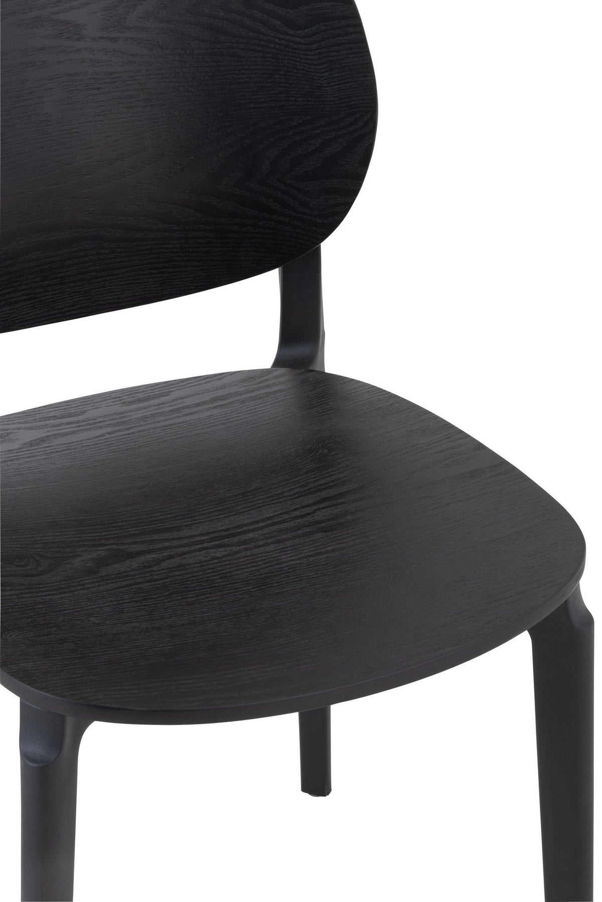 J-Line stoel Basic - kusntstof - zwart