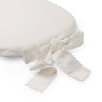 Dutch Decor Java - Stoelkussen 40x40 cm - Katoen - Met strikbanden - Sneeuwwitje - Wit
