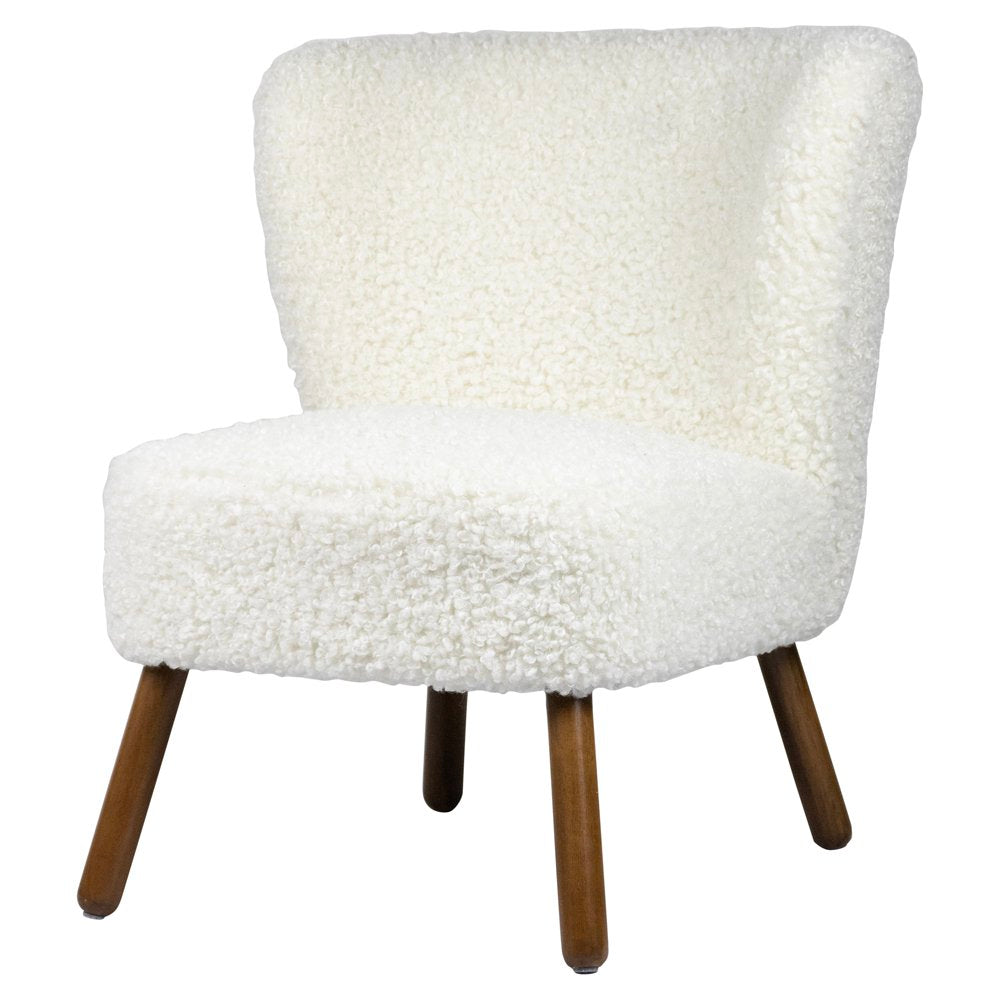 Stoel teddy krul wit 60x72x74cm