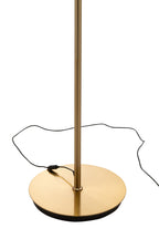 J-Line vloerlamp - glas - bruin - LED lichtjes