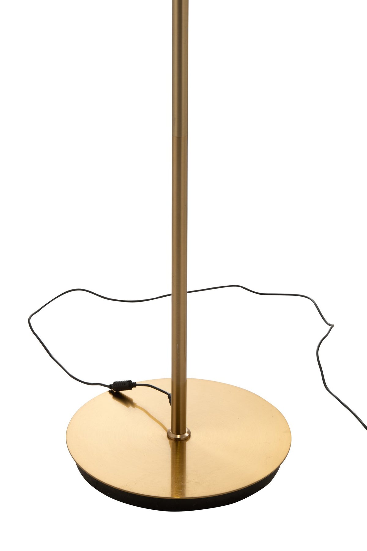 J-Line vloerlamp - glas - bruin - LED lichtjes