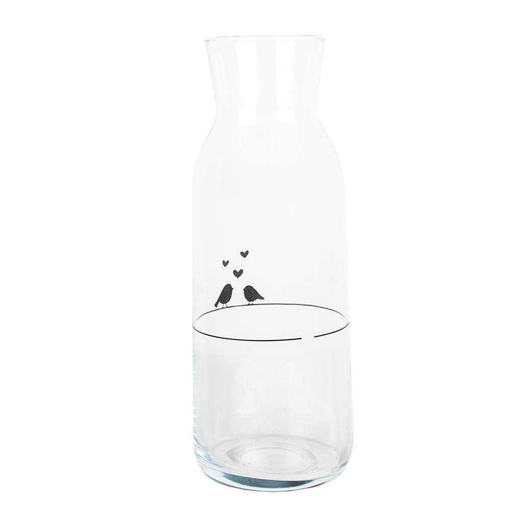 Karaf 1000 ml Transparant Glas Vogels