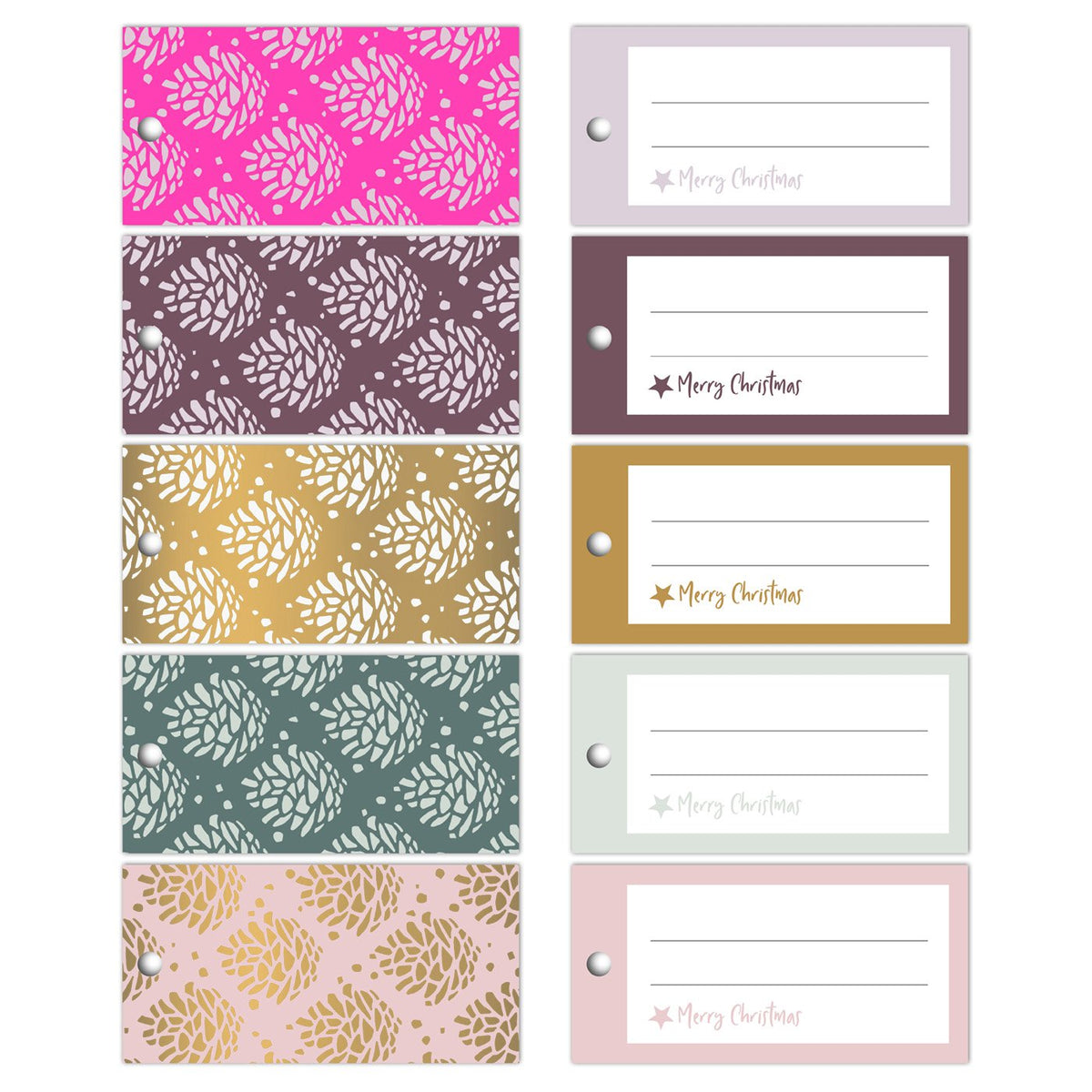 Christmas Pinecones - Cadeaulabels 100 stuks