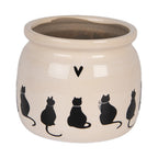 Bloempot Ø 16x13 cm Beige Keramiek Katten