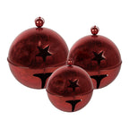 Kerstdecoratie Bel Ø 62 / Ø 52 / Ø 42 cm Rood Metaal